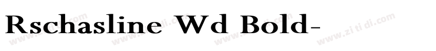 Rschasline Wd Bold字体转换